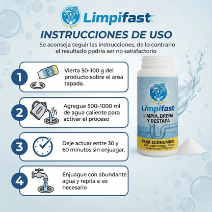 Limpifast™ Limpia y destapa tus cañerías