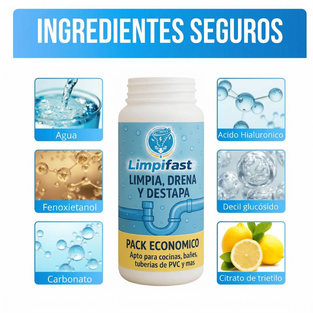 Limpifast™ Limpia y destapa tus cañerías